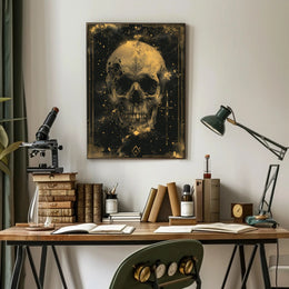 Cosmic Skull: Mystical Celestial Art Poster PosterGoat