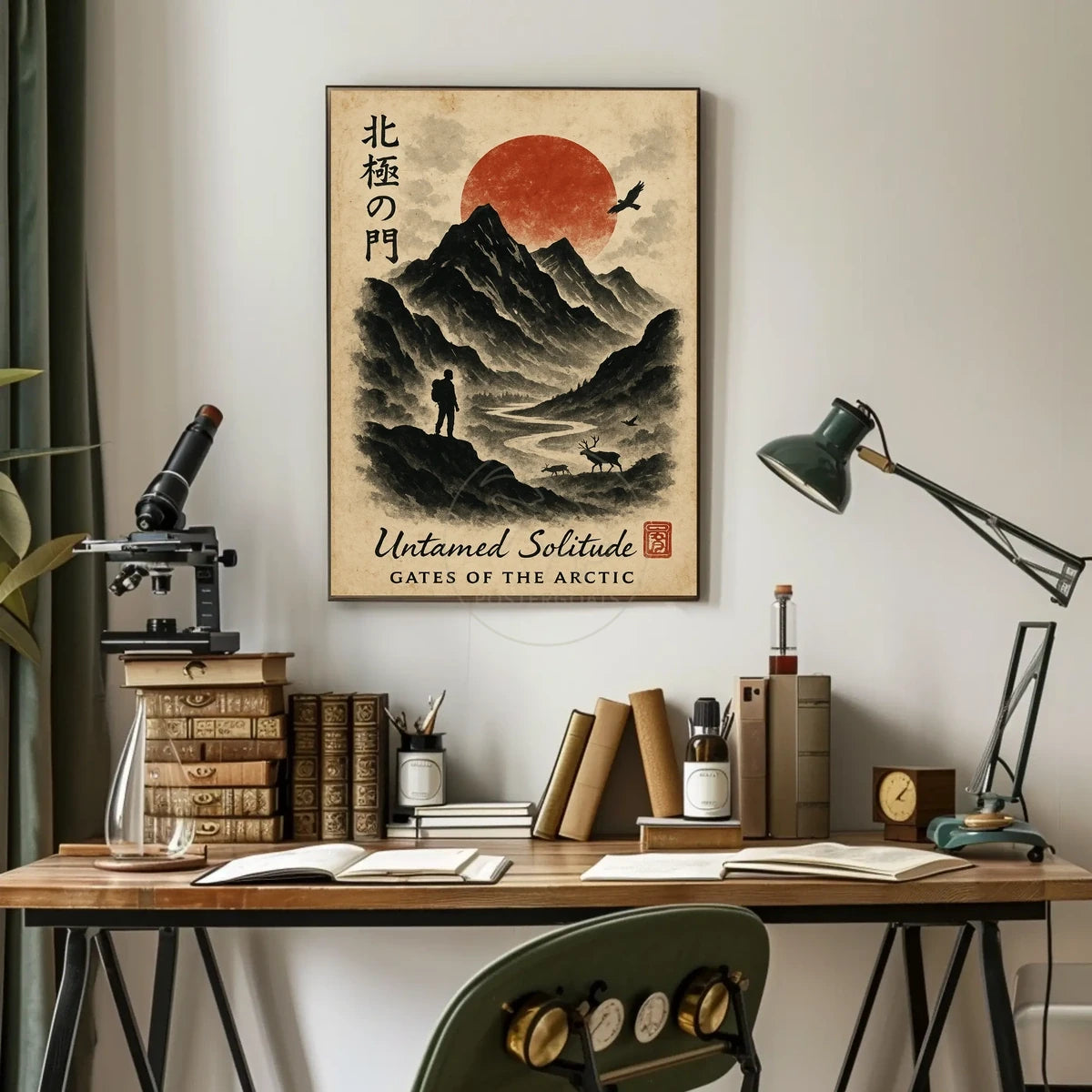 Serene Arctic Wilderness Vintage Travel Poster