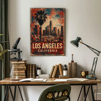 Los Angeles Skyline Cityscape Photography Realism Minimalist Art Collector Edition Poster