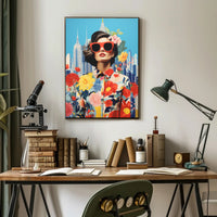 Vibrant Urban Fashion Cityscape Poster Modern Wall Art