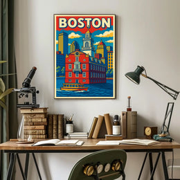 Boston Cityscape Poster