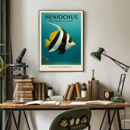 Heniochus Butterflyfish Poster