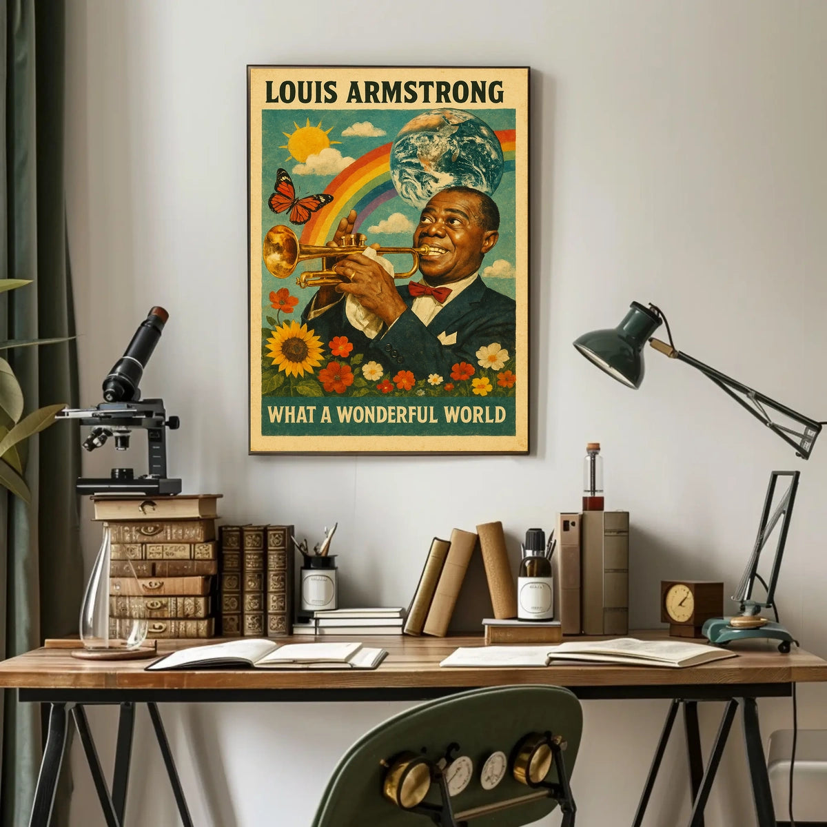 Louis Armstrong What a Wonderful World Poster