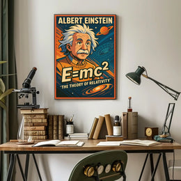 Albert Einstein Relativity Vintage Educational Poster