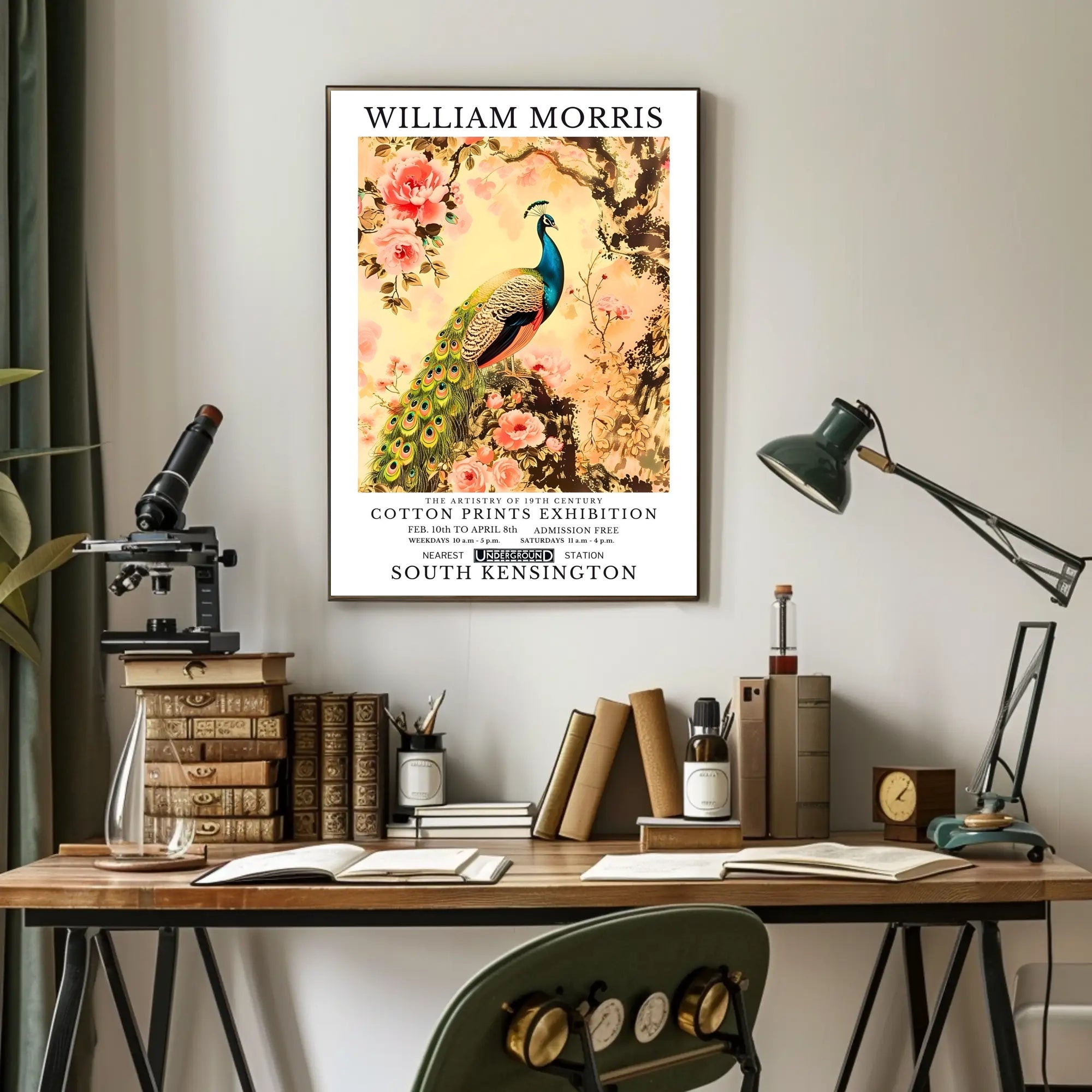 Cotton Prints Exhibition Peacock Poster Cultural or Heritage Poster