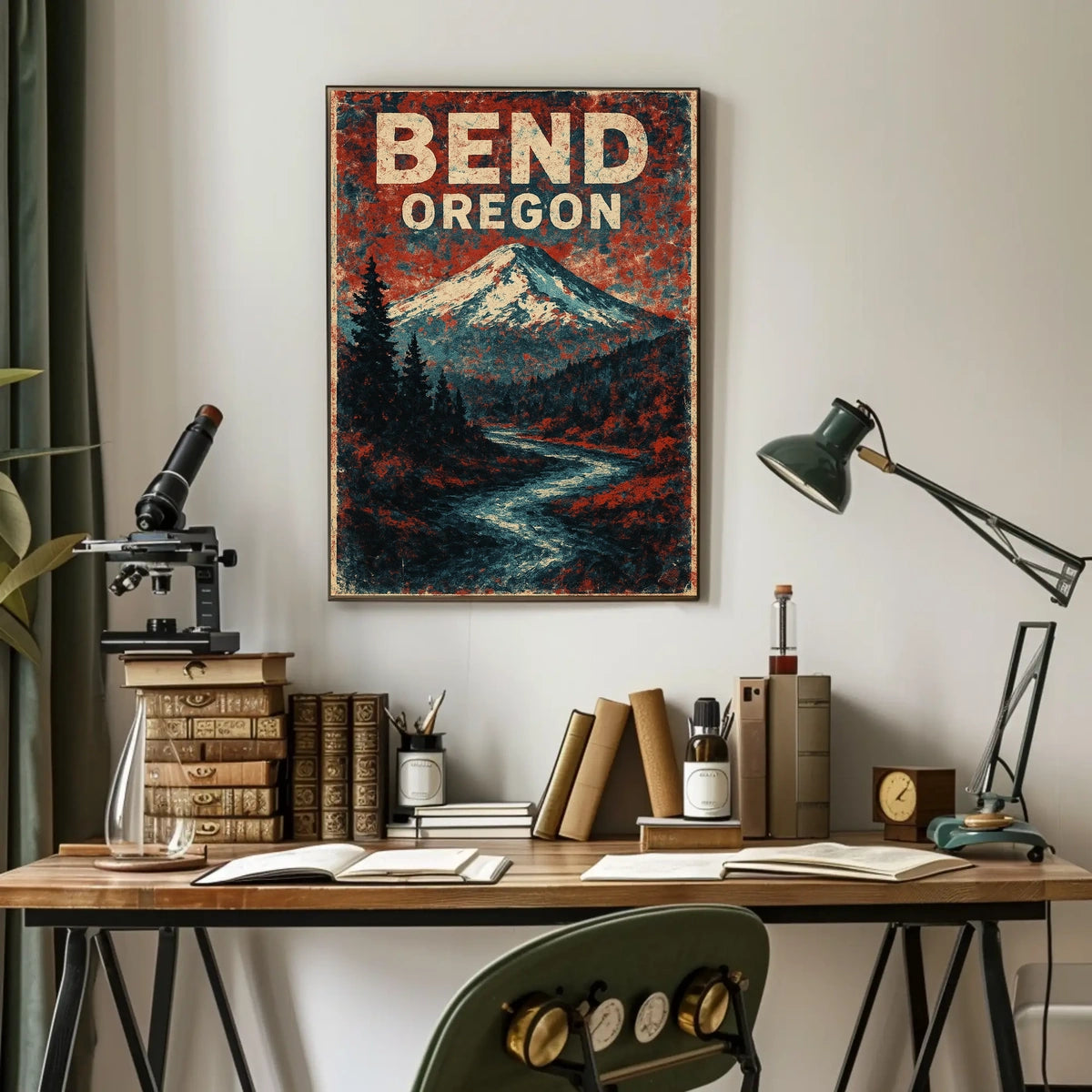 Bend Oregon Scenic Wanderlust Photography Realism Poster