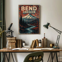Bend Oregon Scenic Wanderlust Photography Realism Poster