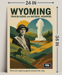 Wyoming Trailblazers and Natural Wonders Poster PosterGoat