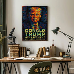The Dynamic Persona of Donald Trump A Mosaic Fusion Poster