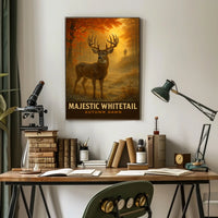 Majestic Whitetail Autumn Dawn Poster