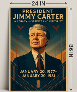 Jimmy Carter Legacy of Service Poster Wall Art PosterGoat