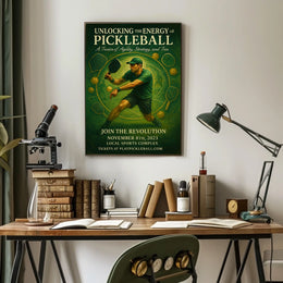 Unlocking the Energy of Pickleball Poster