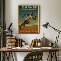1936 Olympic Athlete Vintage Art Poster