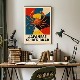 Japanese Spider Crab Art Poster