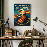 Keep America Strong Patriotic Vintage Poster