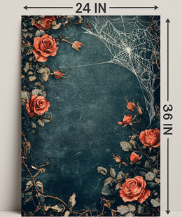 Roses And Webs Poster