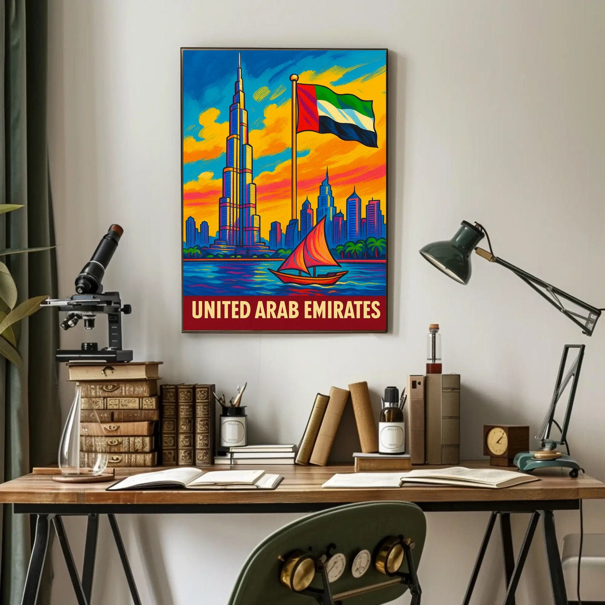 United Arab Emirates Skyline Poster