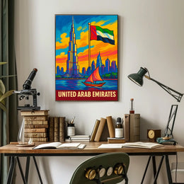 United Arab Emirates Skyline Poster