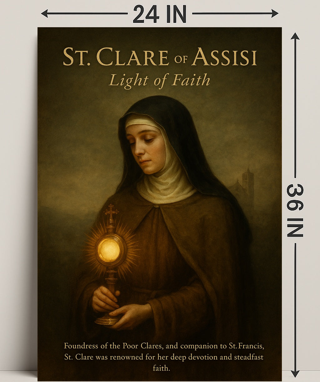 St. Clare Of Assisi Light Of Faith Poster