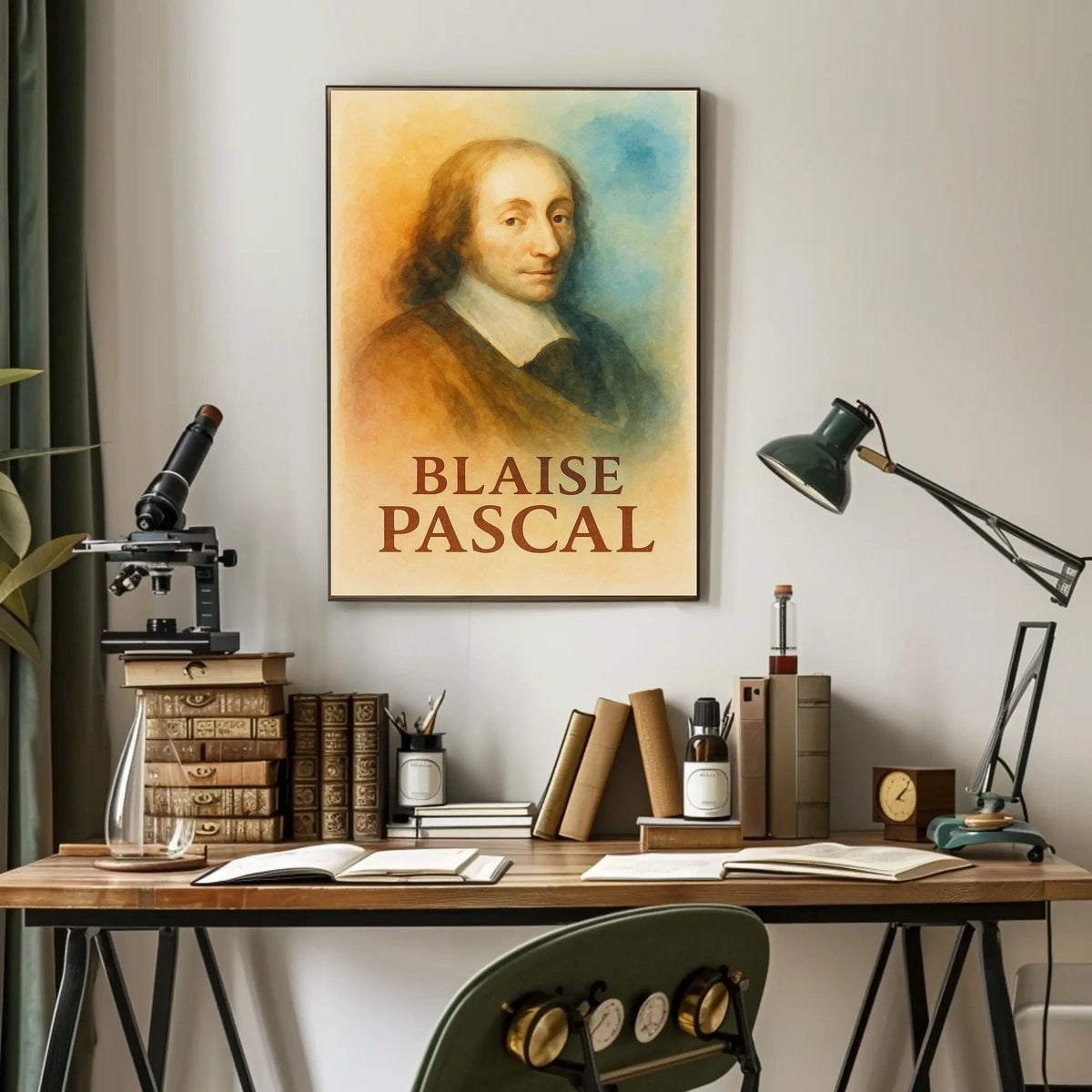 Blaise Pascal Tribute: Engaging Historical or Presidential Poster
