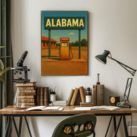 Alabama Gasoline Station Poster