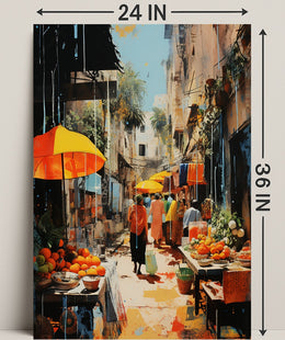 Vibrant Market Street Poster