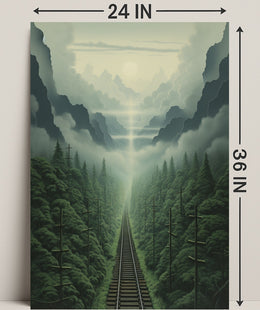 Journey Through The Misty Mountains Poster