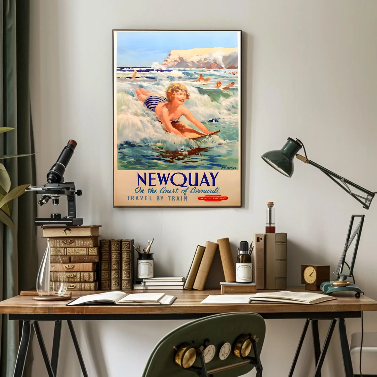 Newquay Travel By Train Poster