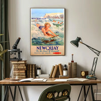 Newquay Travel By Train Poster