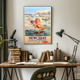 Newquay Travel By Train Poster