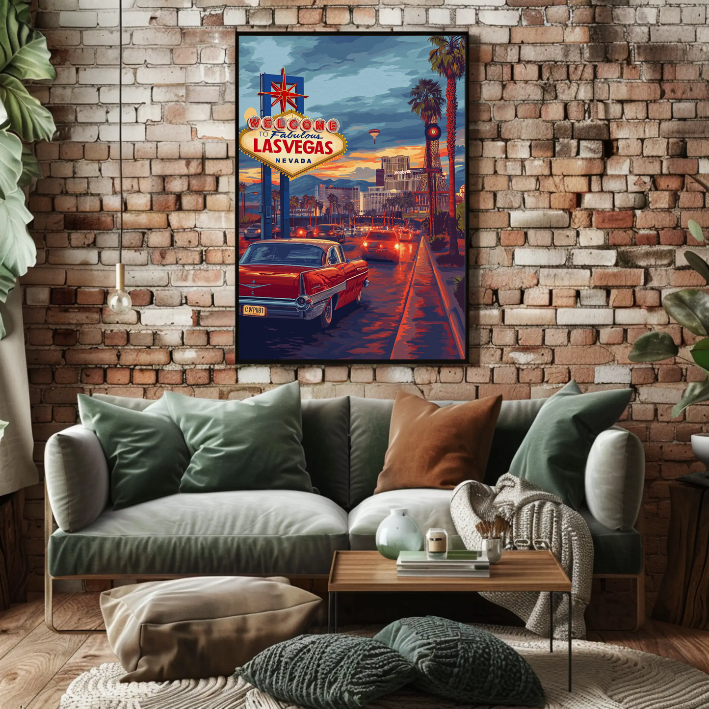 Vintage Travel Poster - Las Vegas, Nevada Lights