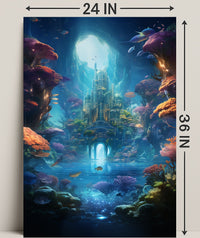 Enchanted Underwater City Poster