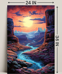Desert Sunset Serenity Poster PosterGoat