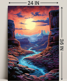 Desert Sunset Serenity Poster PosterGoat