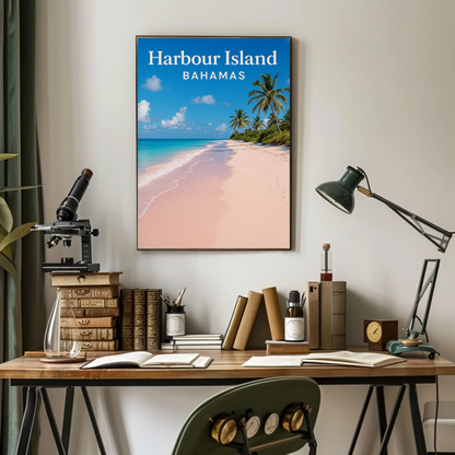 Harbour Island Bahamas Pink Sand Beach Paradise Poster