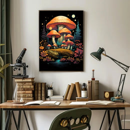 Enchanted Forest Mushroom Art Poster - Pop Culture Poster