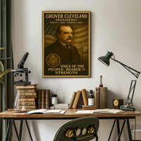 Grover Cleveland Vintage Style Historical Poster