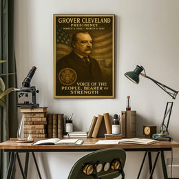 Grover Cleveland Vintage Style Historical Poster
