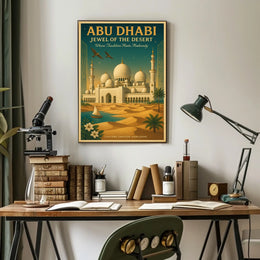 Abu Dhabi Tranquil Elegance Travel Poster