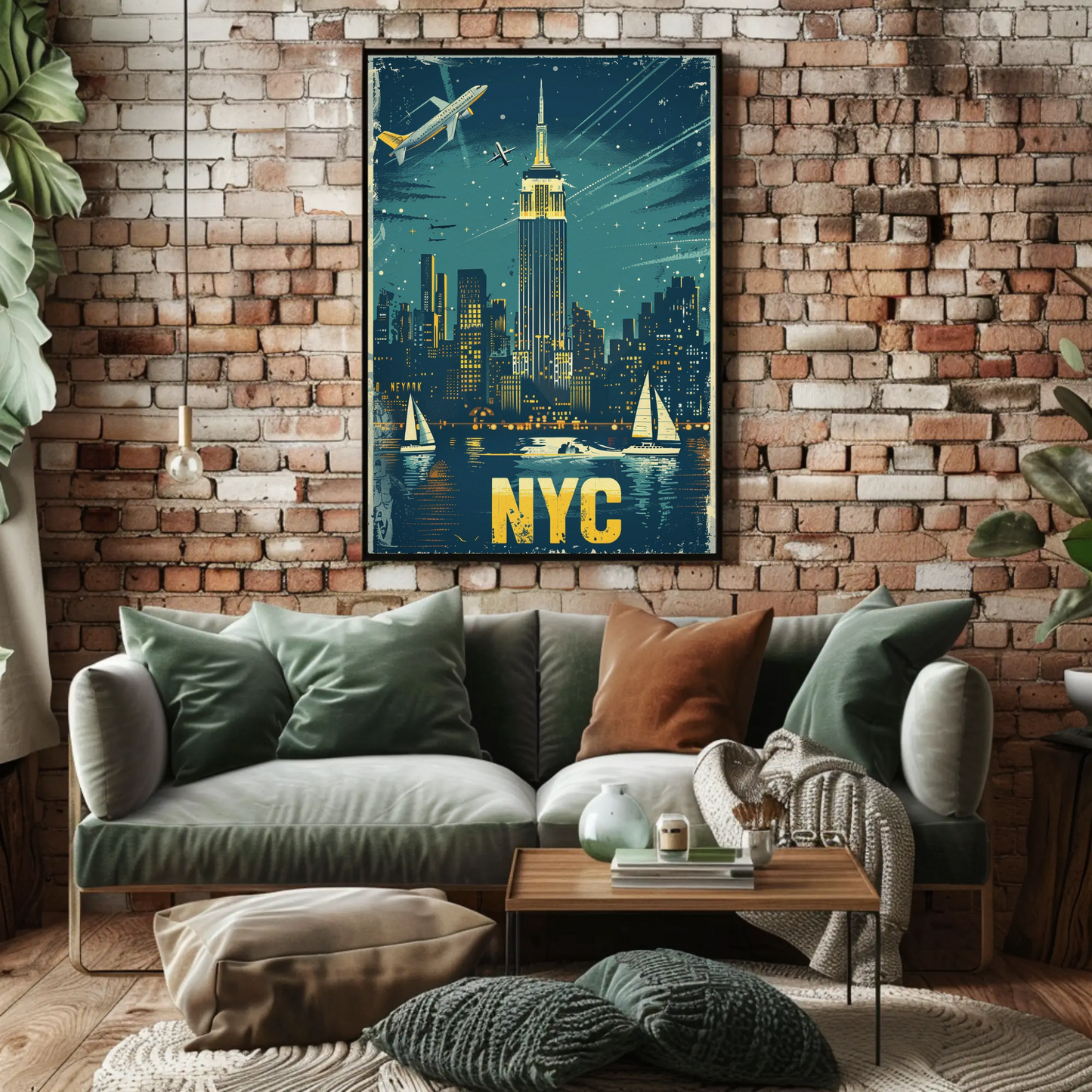 Vintage Poster NYC Nightscape