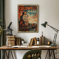 Caldwell, Idaho Singal Light Grain Poster
