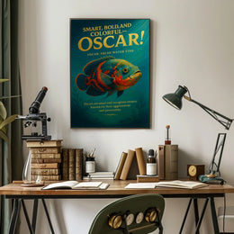 Oscar Fish Illustration: Bold Aquatic Art Poster