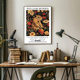 William Morris Cotton Prints Exhibition Artistic Poster