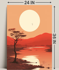 Tranquil Sunset Over The Savannah Poster