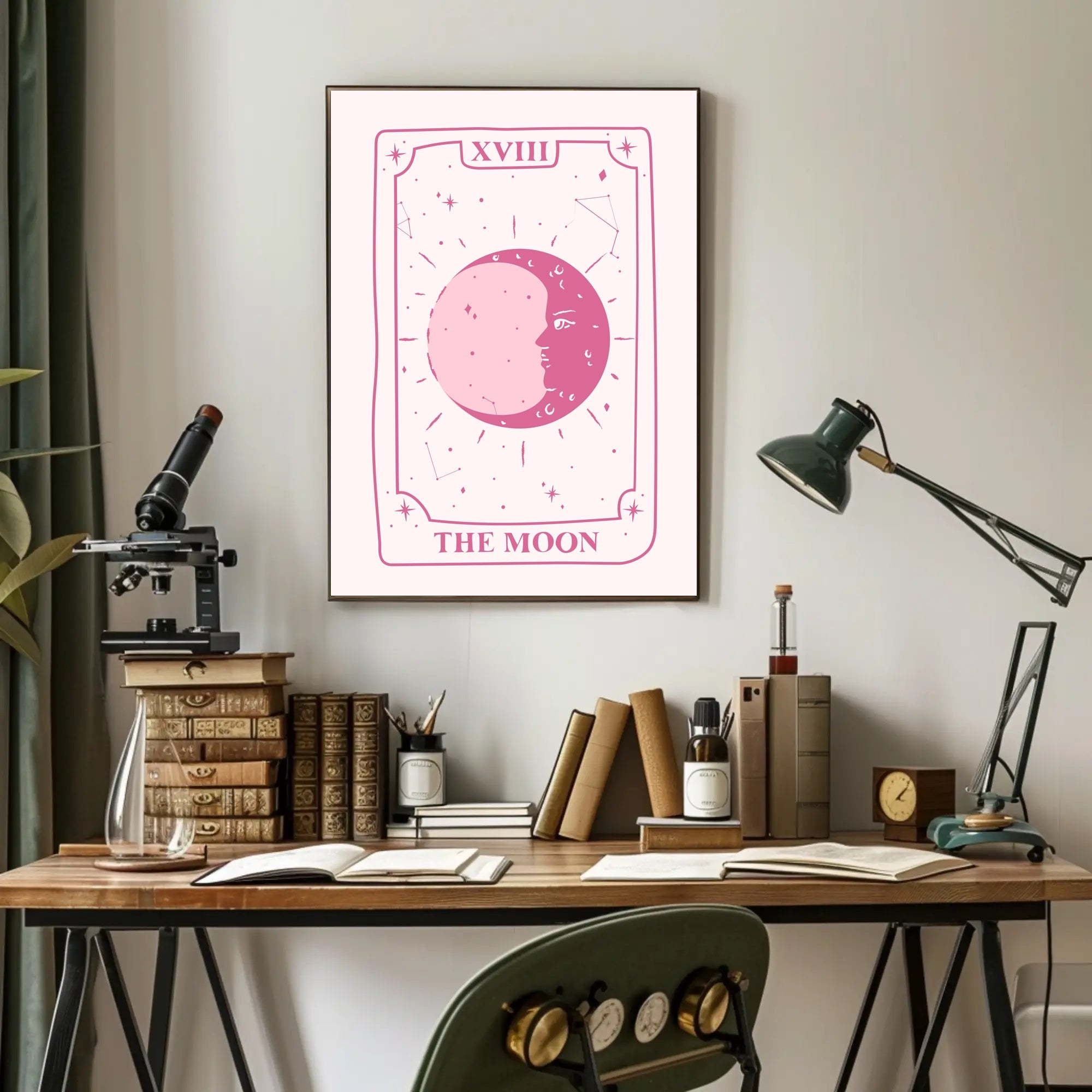 The Moon Tarot Card Art: Abstract or Artistic Poster PosterGoat