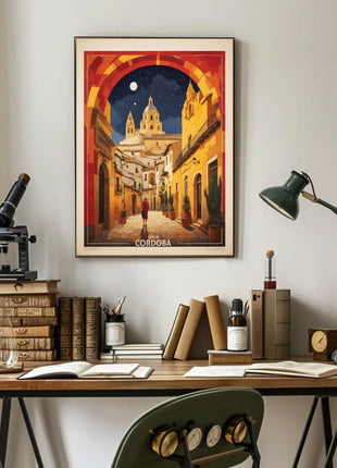 Córdoba Nighttime Charm Travel Poster