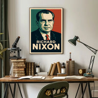 Richard Nixon Portrait Pop Art Realism Cold War Era Heritage Icon Collectors Poster