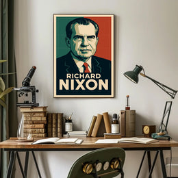 Richard Nixon Portrait Pop Art Realism Cold War Era Heritage Icon Collectors Poster