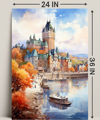 Autumn In Quebec City Poster