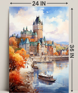 Autumn In Quebec City Poster